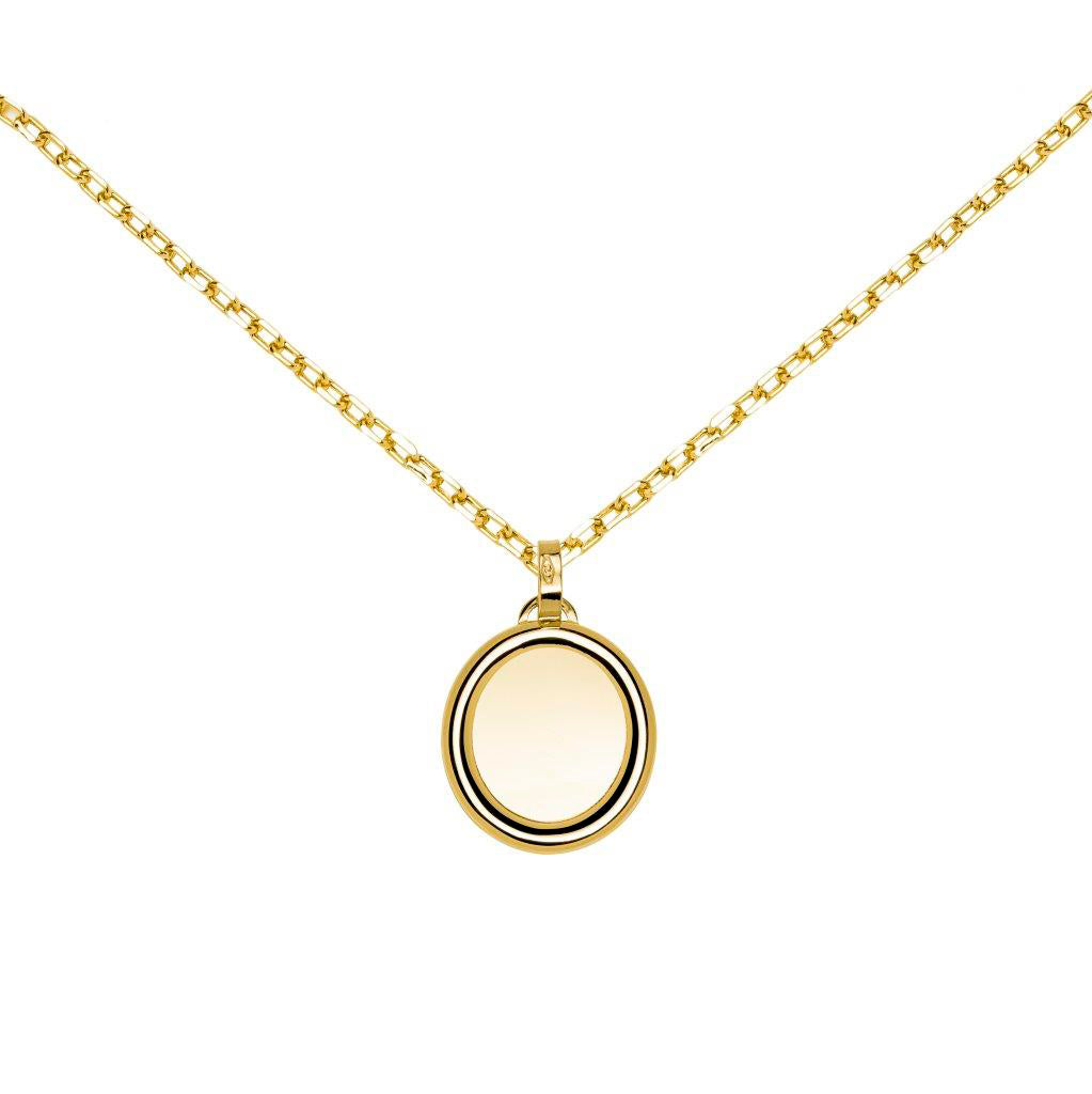 Collar Medalla Ovalada 19x21mm