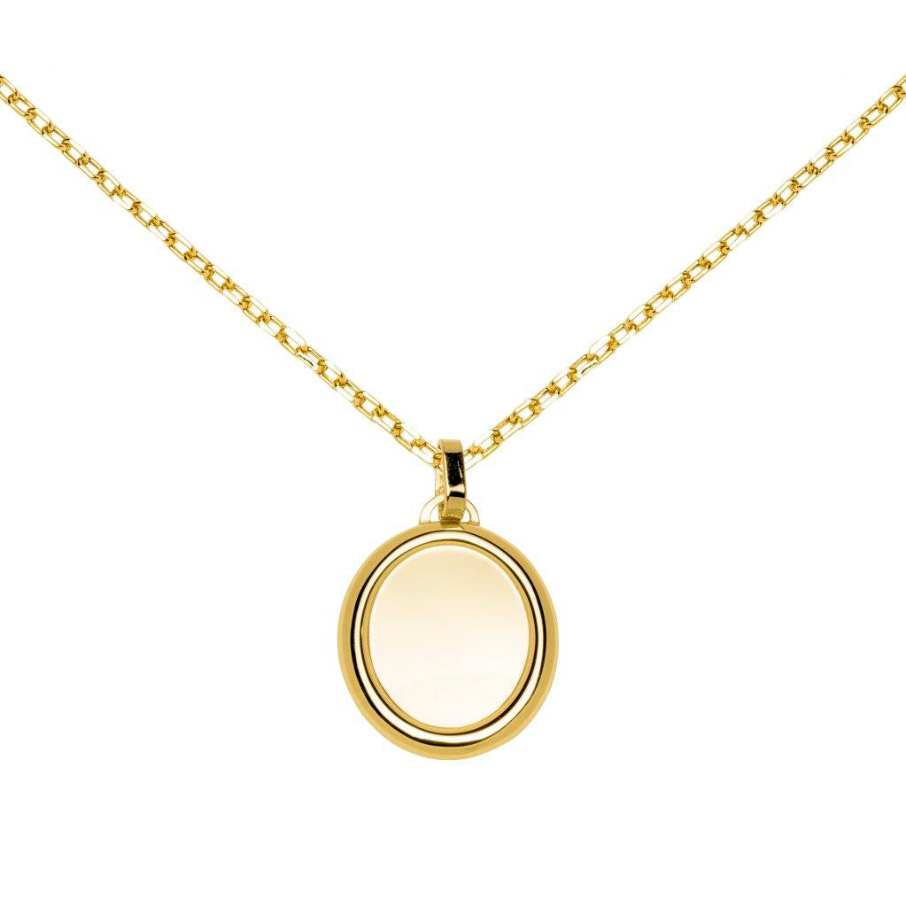 Collar Medalla Ovalada 23x26mm