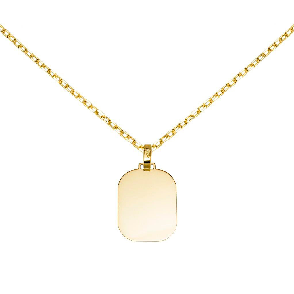 Collar Medalla Rectangular 19x25mm