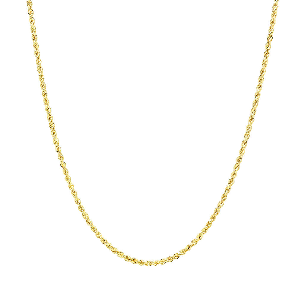 Collar cordón de oro de 9 quilates de 50 cm