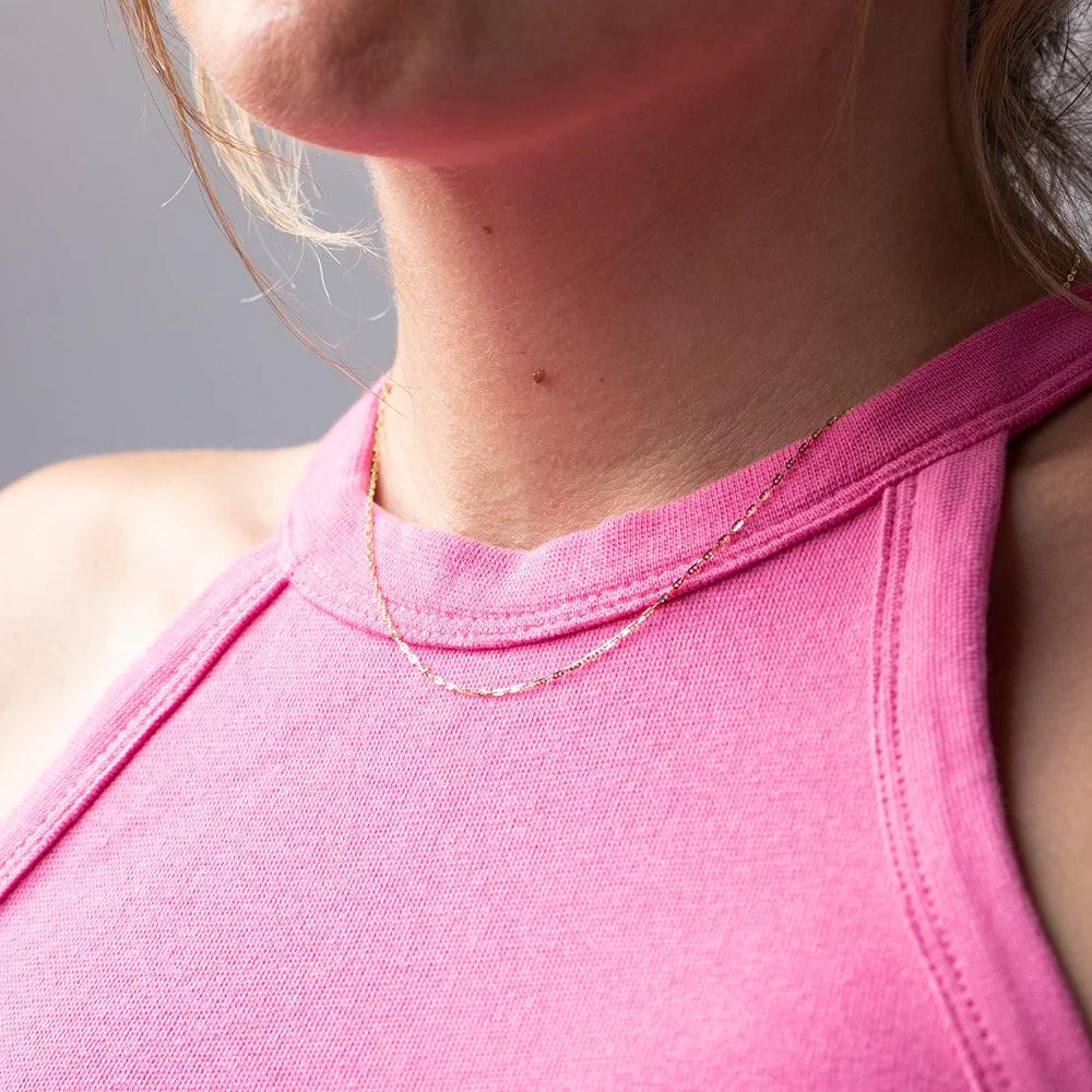 Cadena Travesino Forzada 40x0.95 en Oro Amarillo 9 Kilates