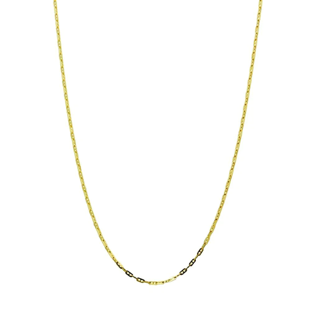 Cadena Travesino Forzada 45x0.95 en Oro Amarillo 9 Kilates