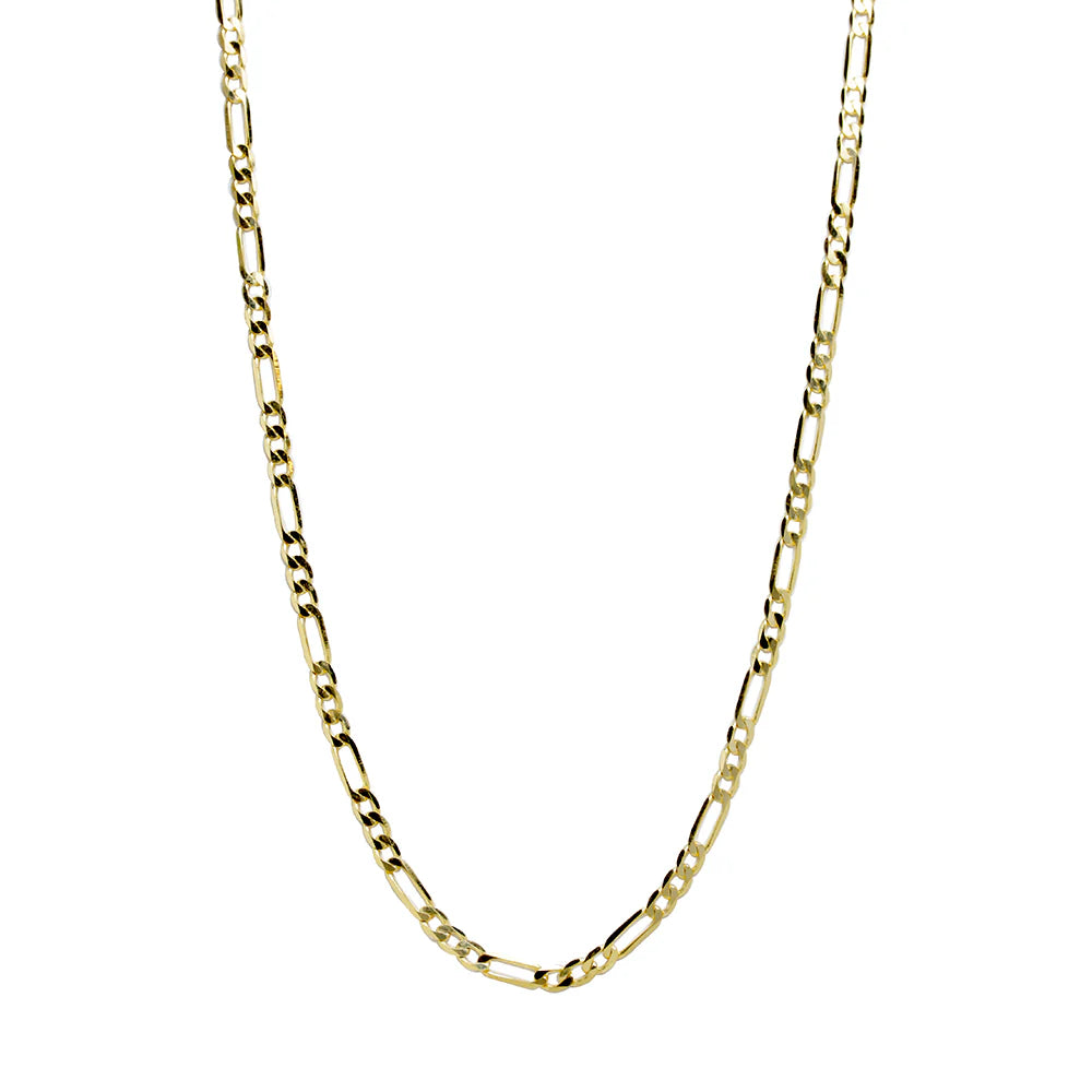 Cadena Progresiva Plana 3x1 de 45cm Oro