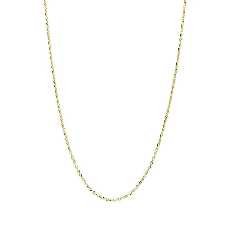 Cadena Forzada Diamantada 45x0.5 en Oro Amarillo 9 Kilates