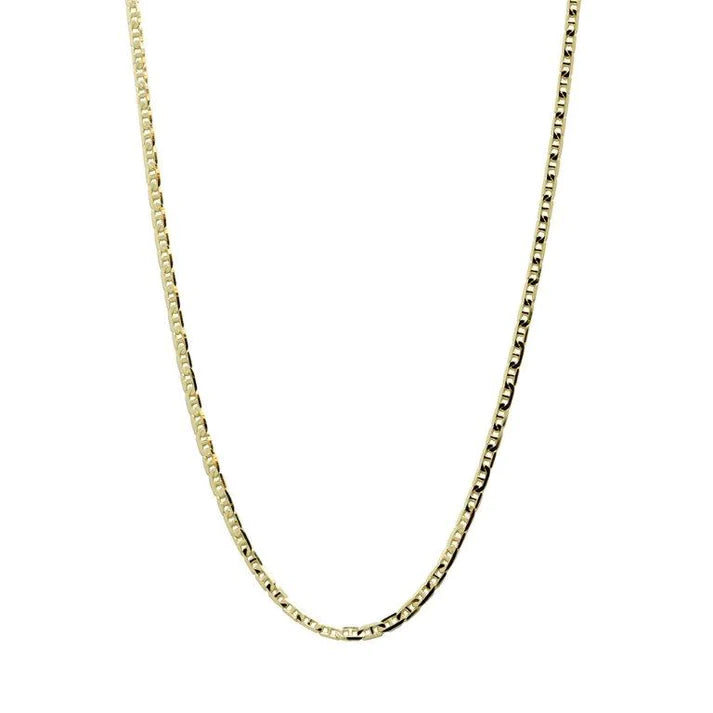 Cadena Travesino Plana de Oro 9K para Mujer
