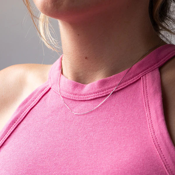 Cadena Veneciana Maciza 40x0.45 en Oro Blanco 9 Kilates