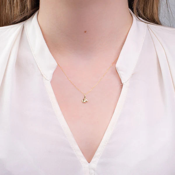Colgante y Cadena Elefante Oro