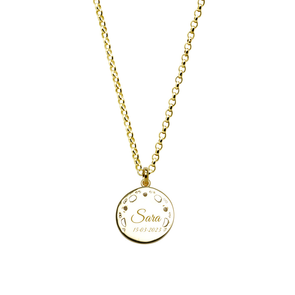 Collar Virgen Niña de Plata 925 con 3 Circonitas