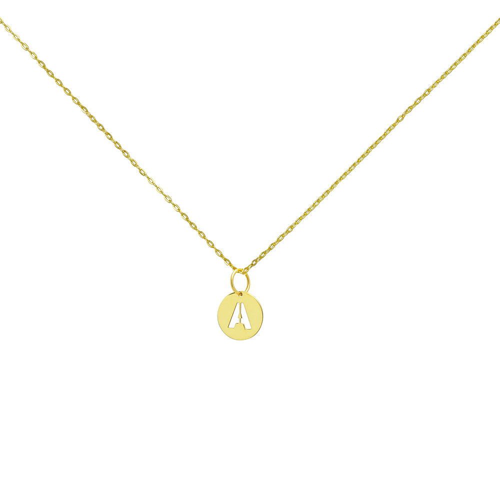 Collar con inicial Disco