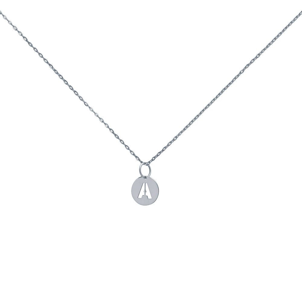Collar Disco de Oro 9K con Inicial Grabada