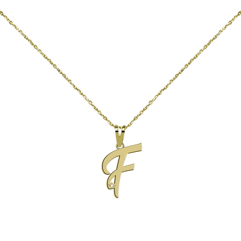 Collar de Oro 18K con Inicial Grabada