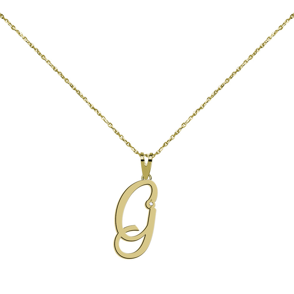 Collar de Oro 18K con Inicial Grabada