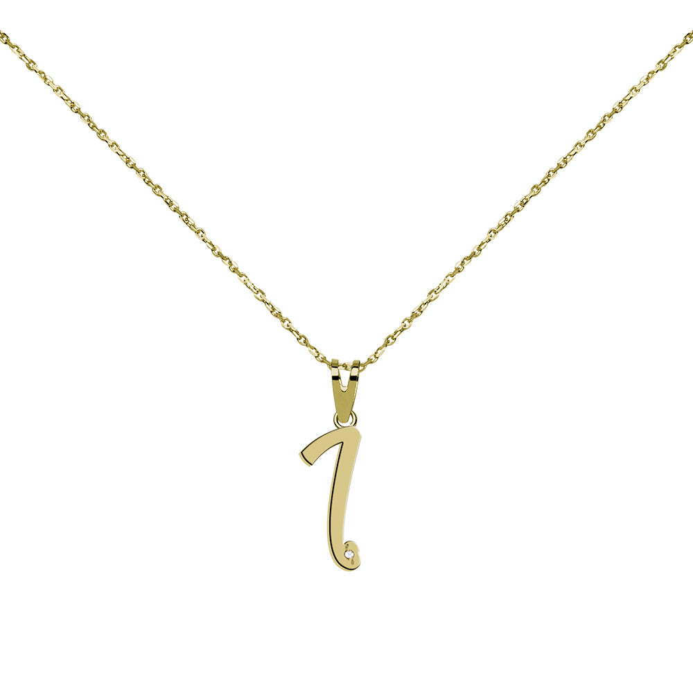 Collar de Oro 18K con Inicial Grabada
