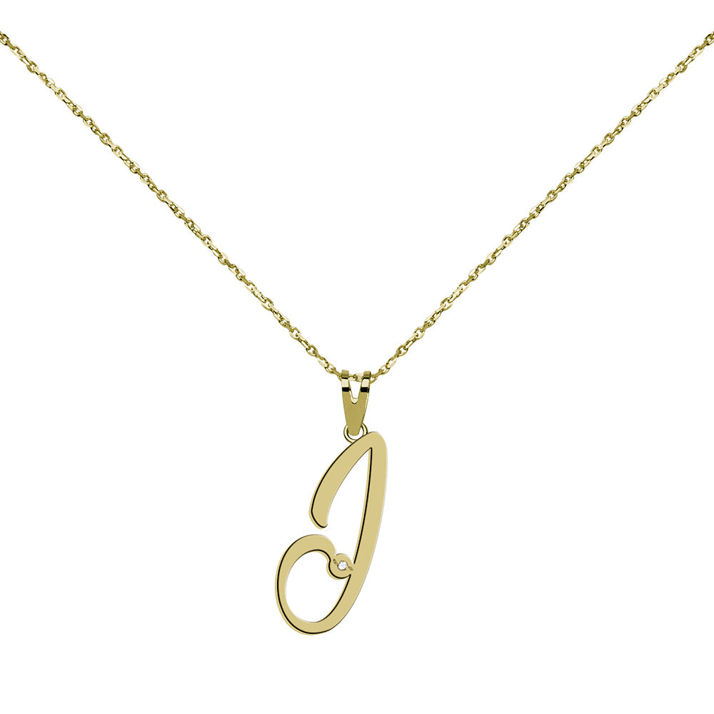 Collar de Oro 18K con Inicial Grabada