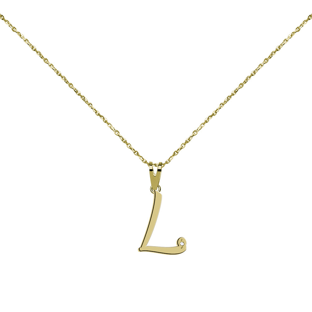 Collar de Oro 18K con Inicial Grabada