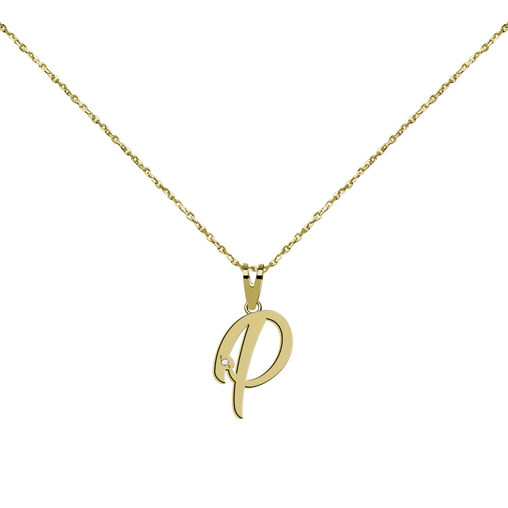 Collar de Oro 18K con Inicial Grabada