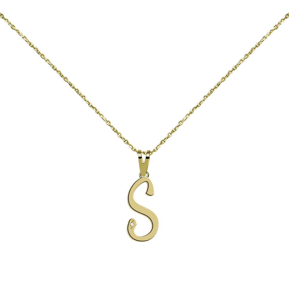 Collar de Oro 18K con Inicial Grabada