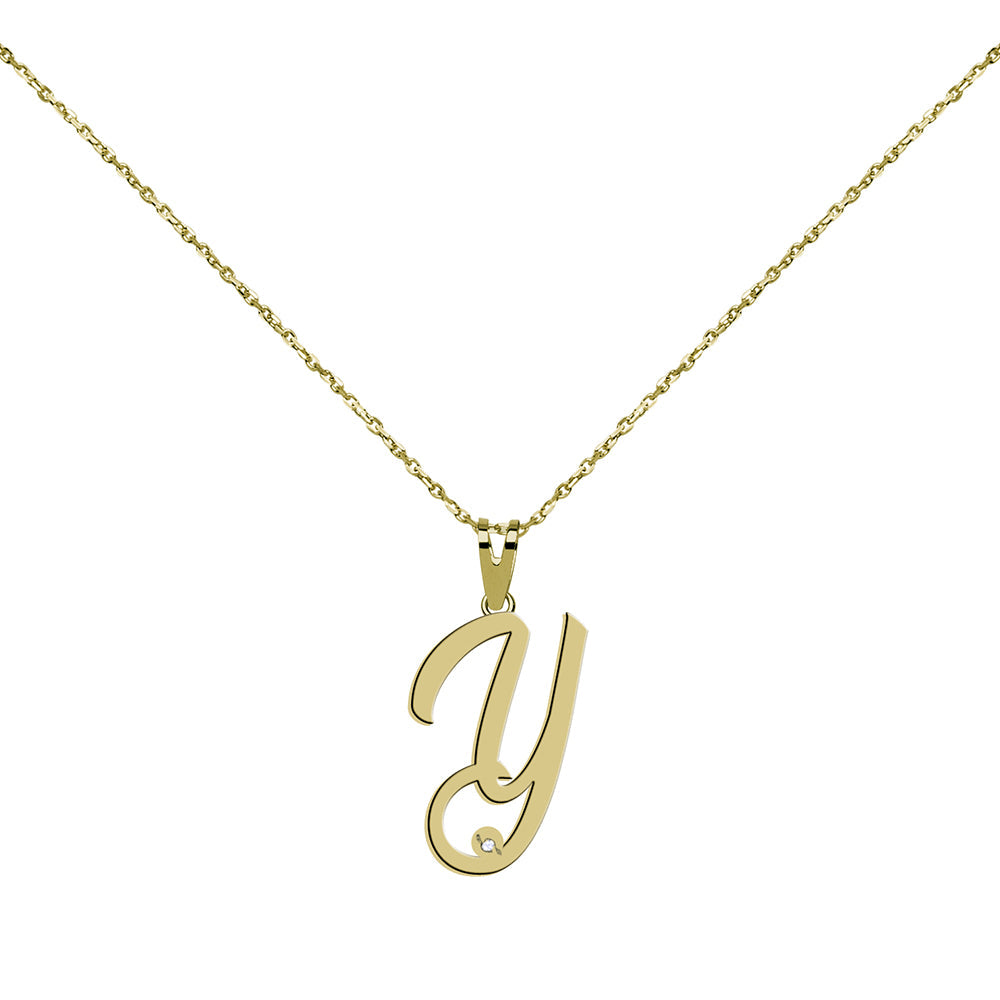 Collar de Oro 18K con Inicial Grabada