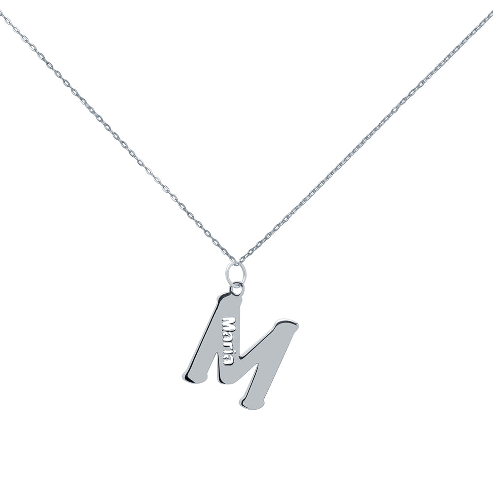 Collar de Oro 9K con Inicial y Nombre Grabados