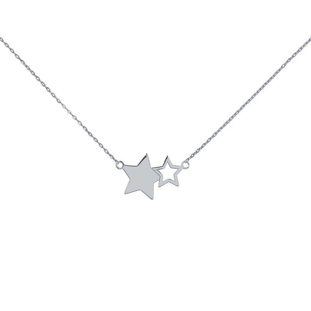 Collar Two Stars de Oro 9K Personalizado