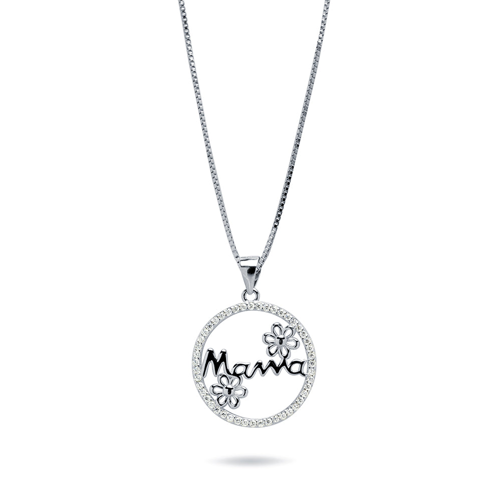 Collar Medallón Mamá Circonitas