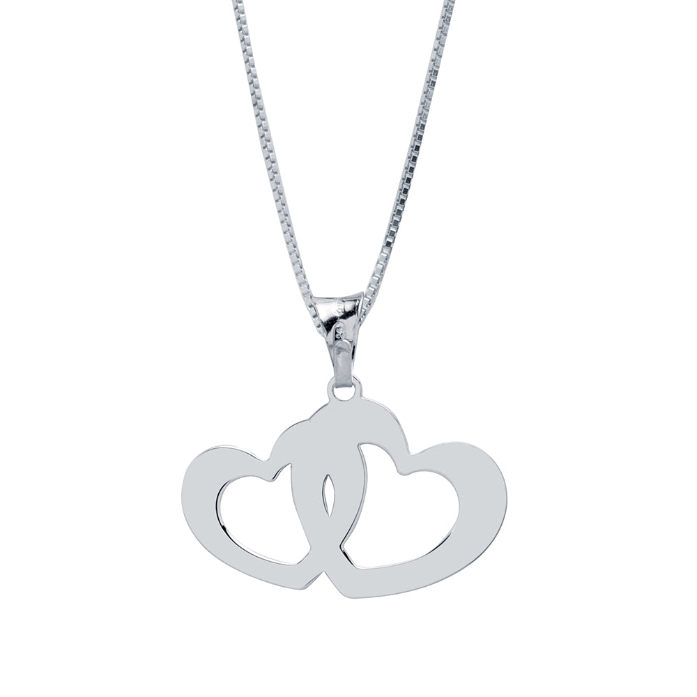 Colgante Corazones Unidos de Plata 925 Personalizado
