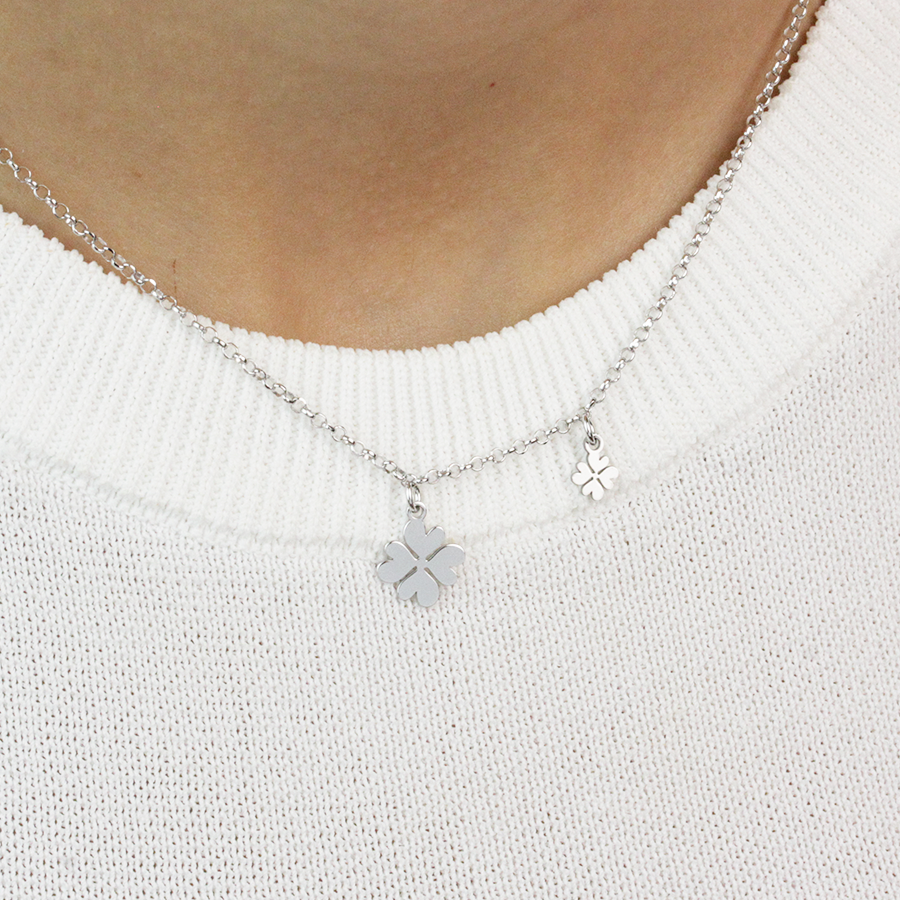 Collar Trébol de Plata 925 con Charm Trébol