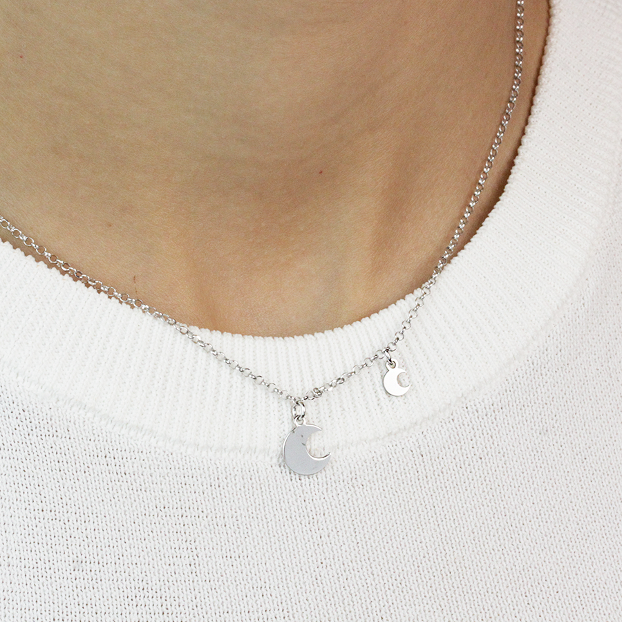 Collar de Plata 925 con Charm Luna