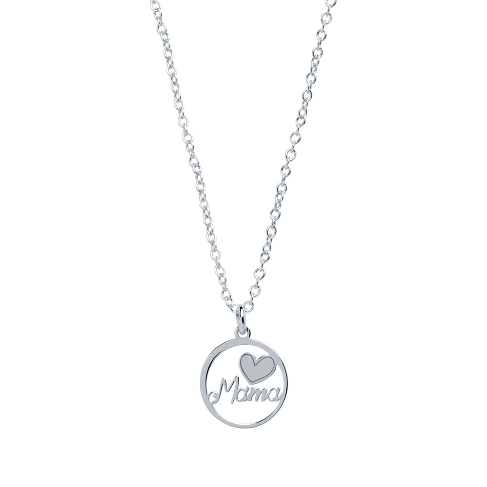 Collar Medallón Corazón Mamá