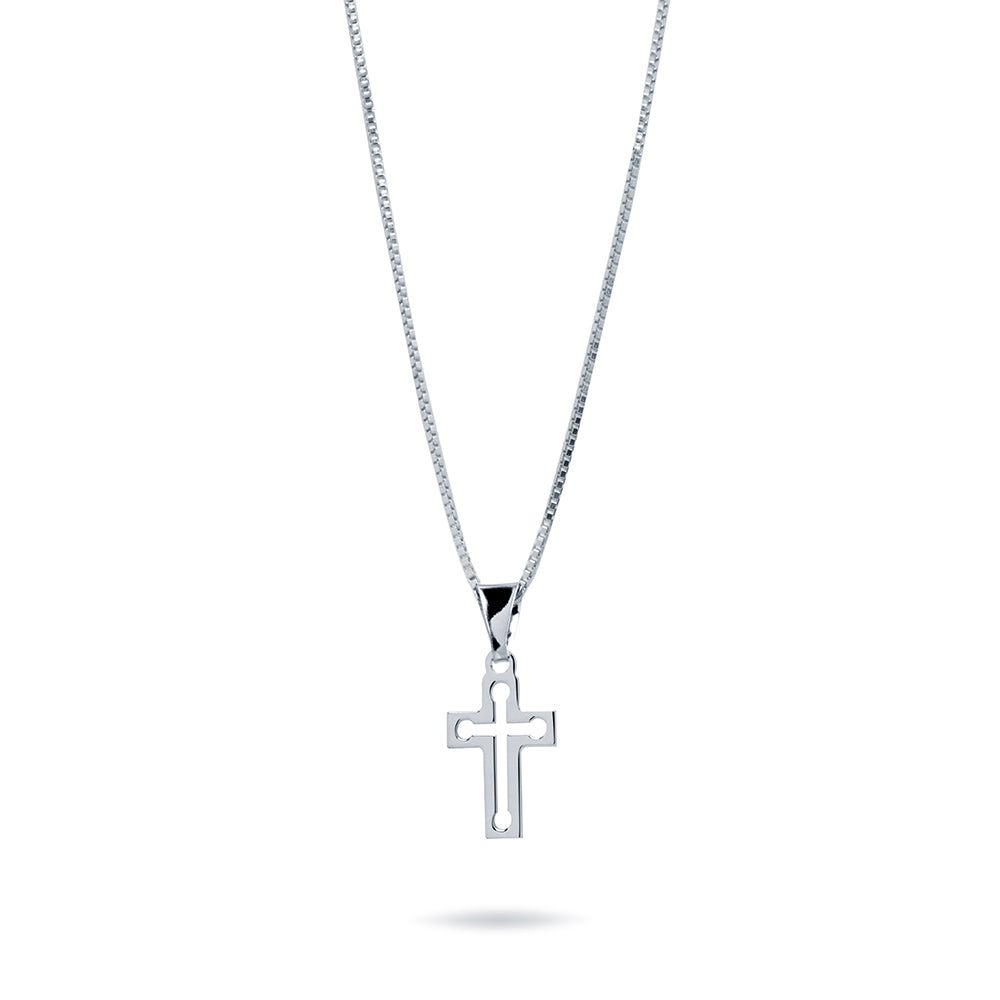 Colgante Cruz Calada de Plata 925