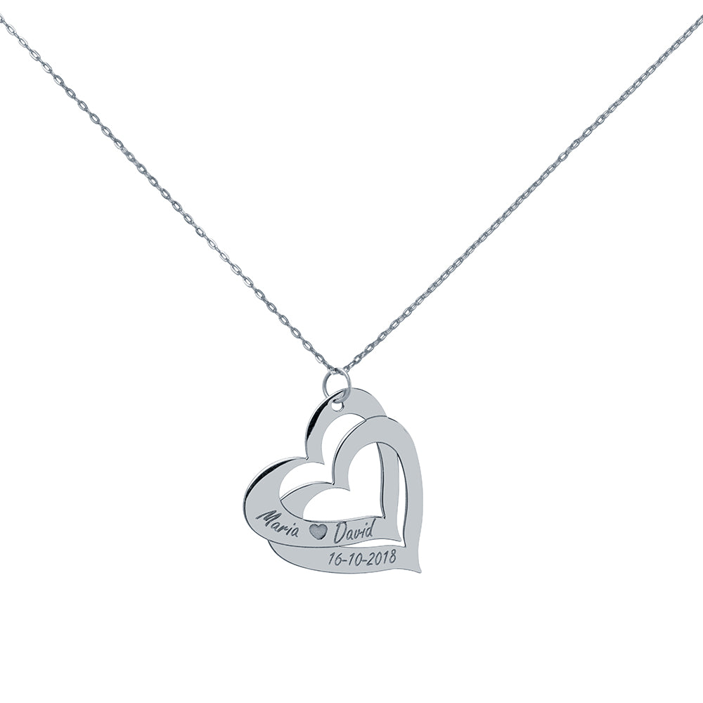 Collar Corazones de Oro 18K para Mujer Personalizado