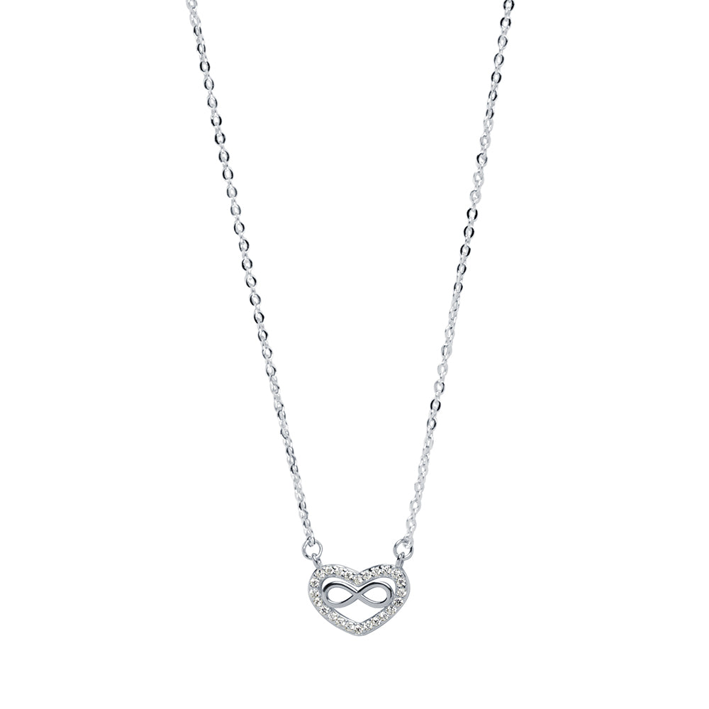 Collar Corazón Circonitas & Infinito