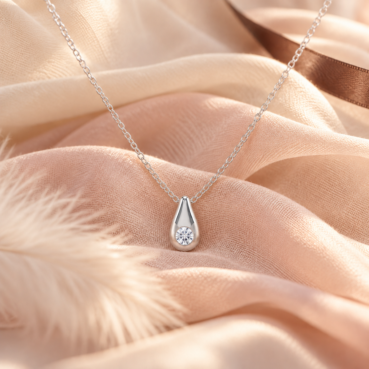 Collar Lágrima Moissanita de Plata 925 Personalizado – bodegón
