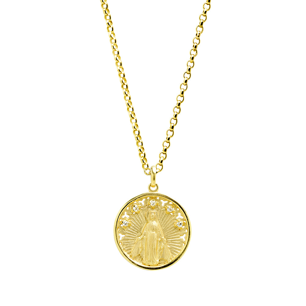Collar Virgen Milagrosa 5 Circonitas