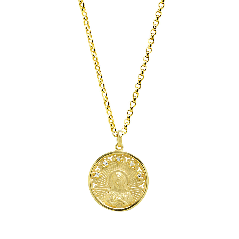 Collar Virgen María 5 Circonitas