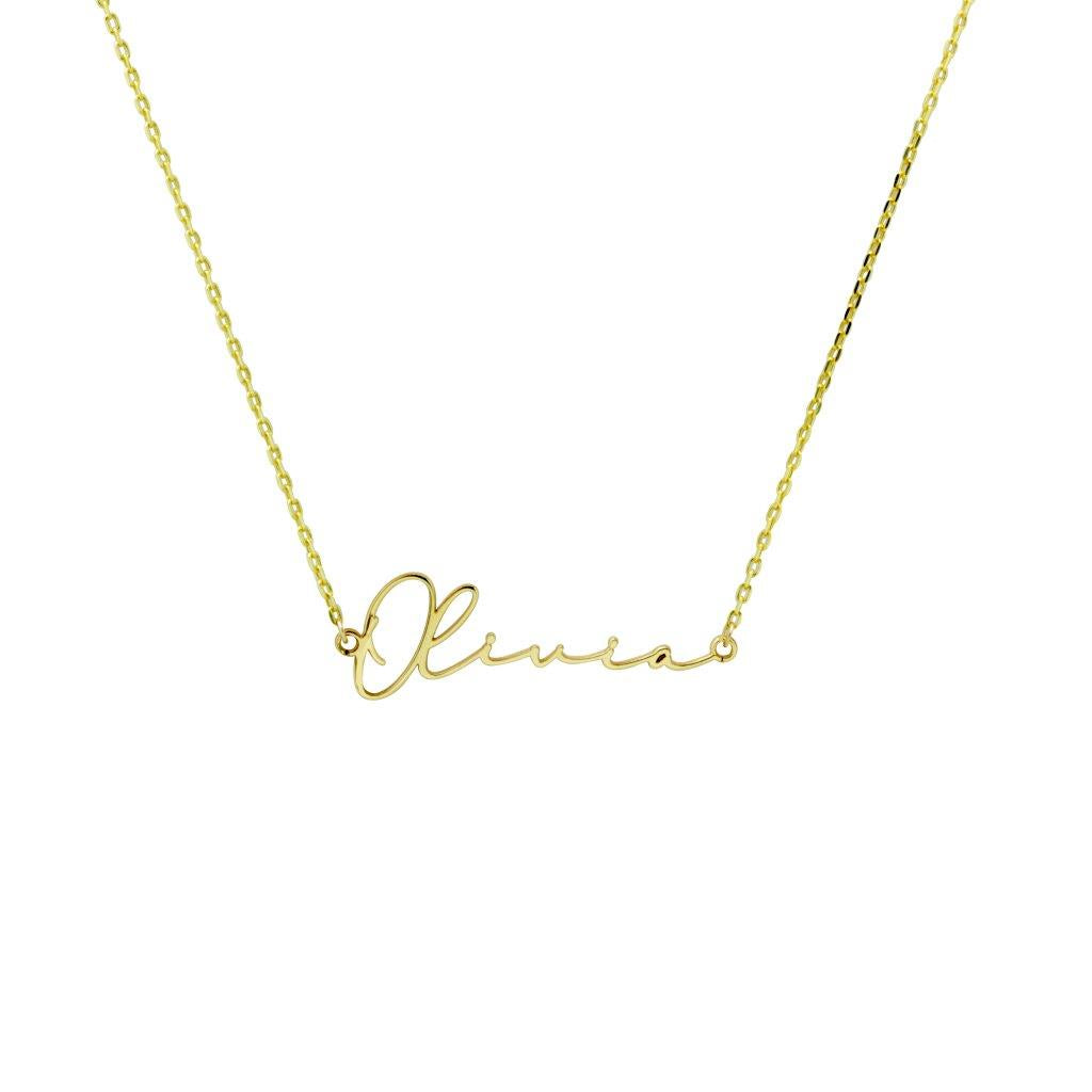 Collar Caligrafía de Oro 18K con Nombre Grabado