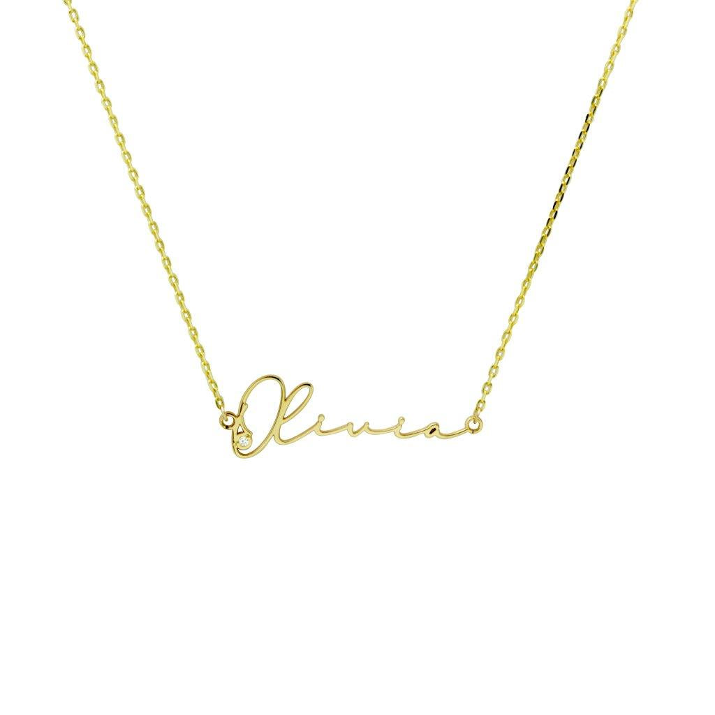 Collar con nombre caligrafía
