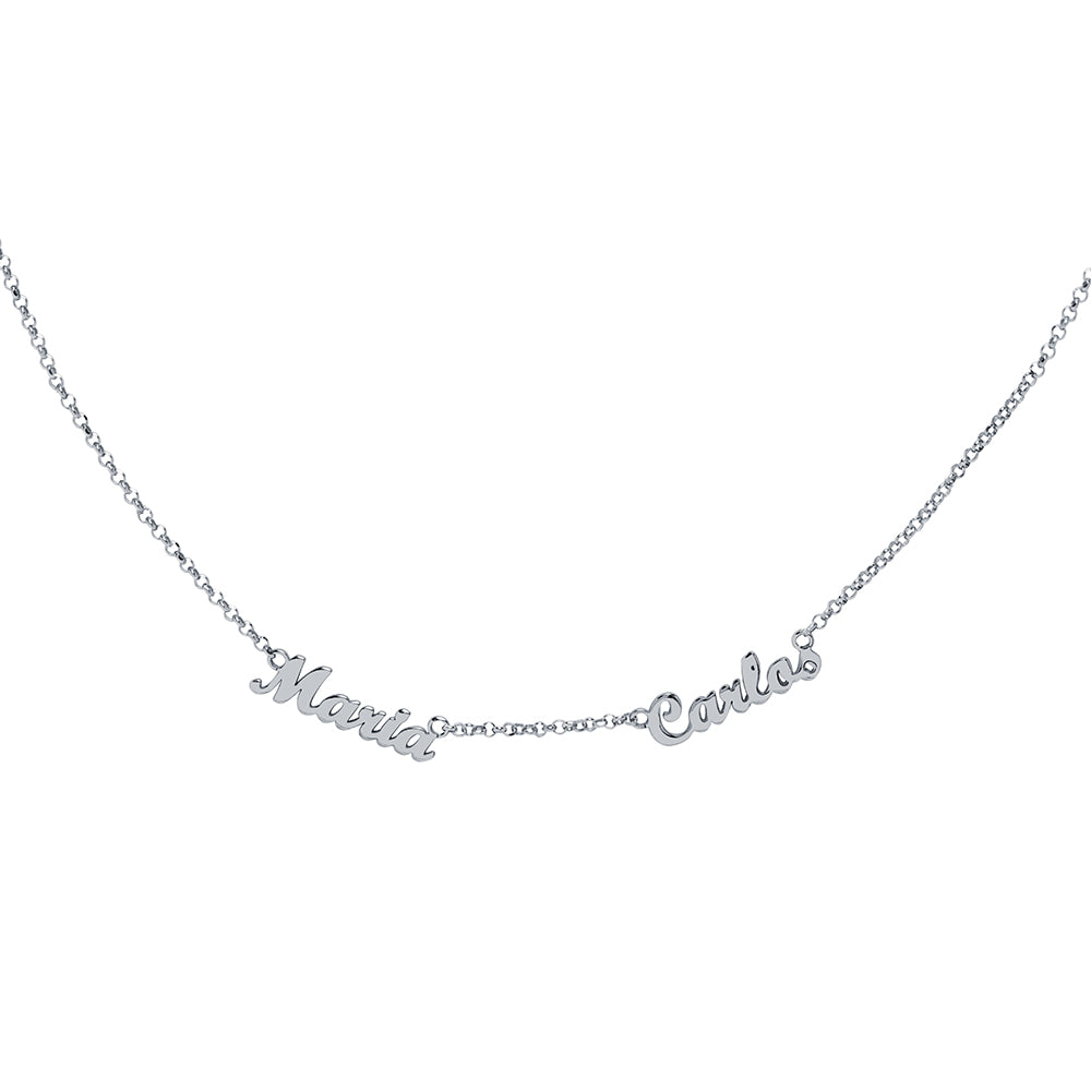 Collar de Oro 18K con Nombres Grabados