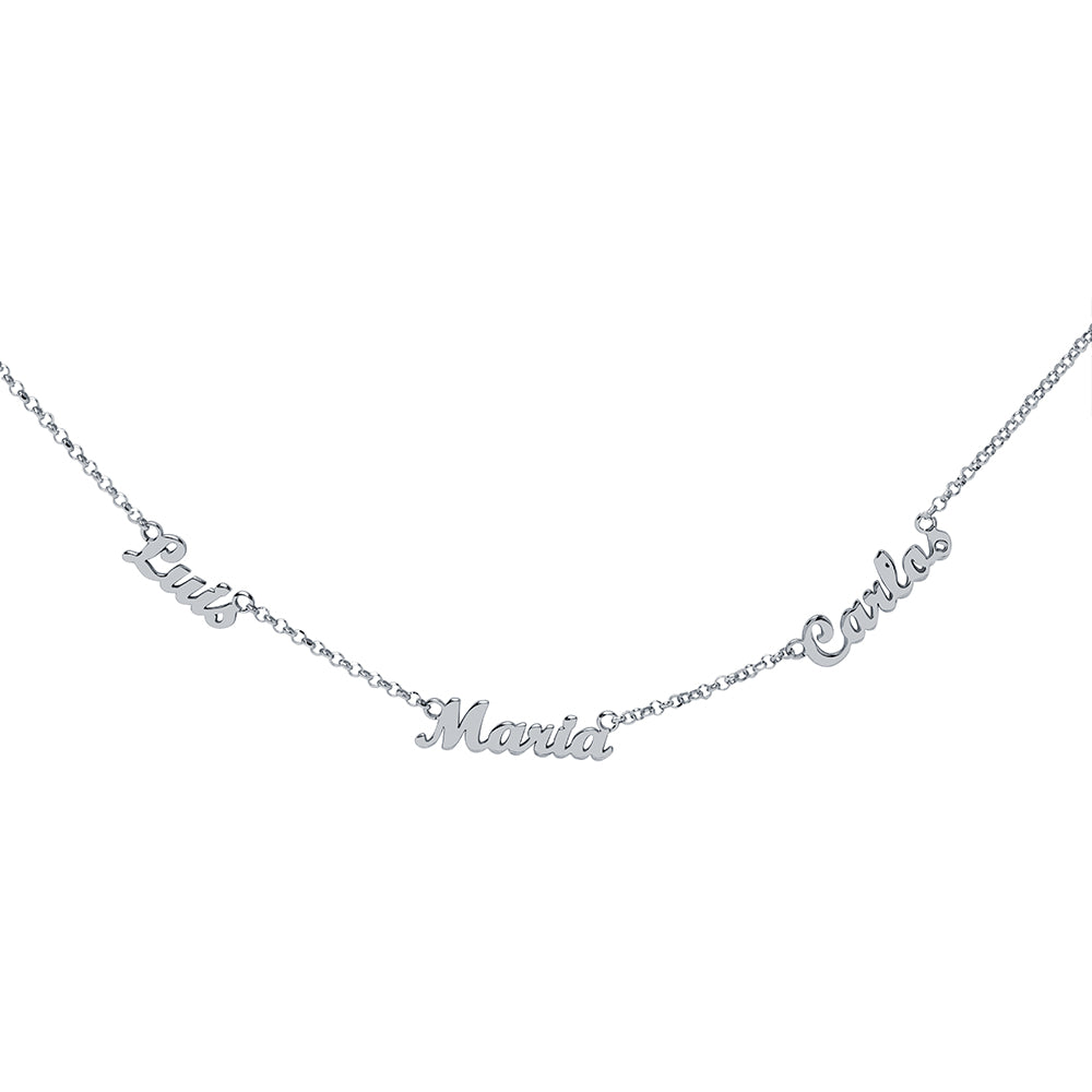 Collar de Oro 18K con Nombres Grabados