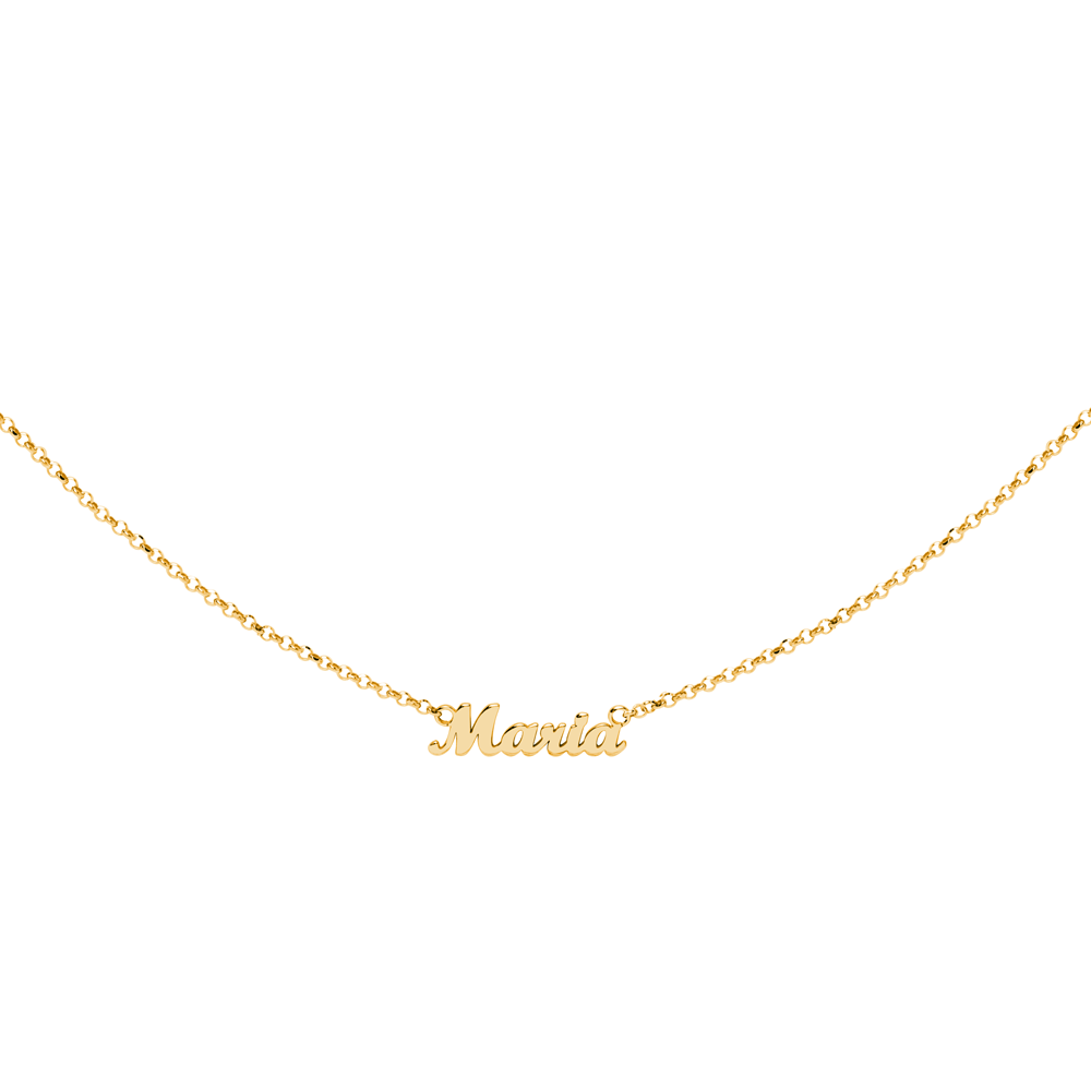 Collar de Oro 18K con Nombres Grabados
