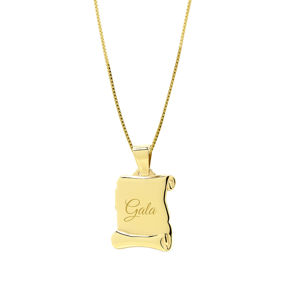 Colgante Pergamino de Plata 925 Personalizado
