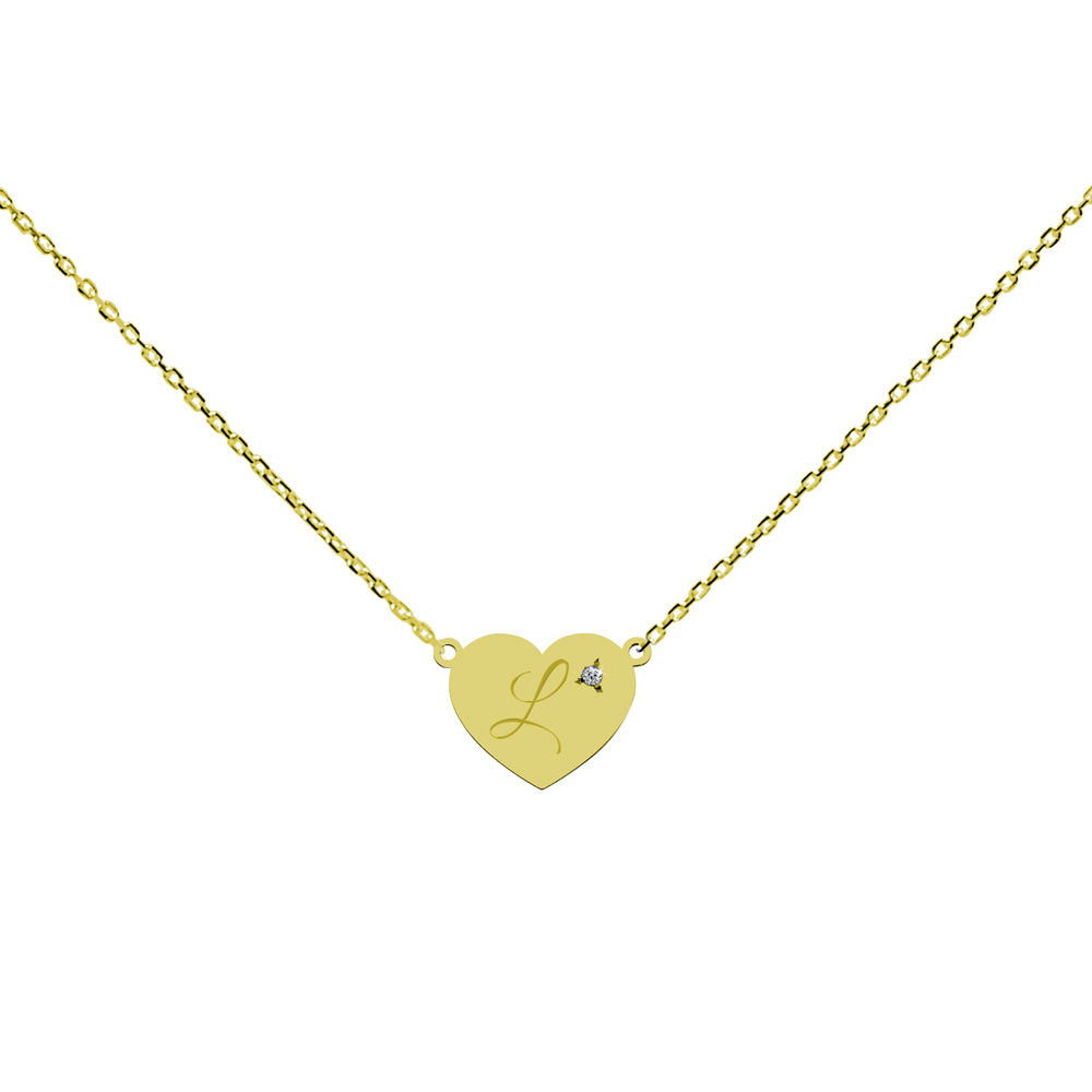 Collar Corazón con Diamante