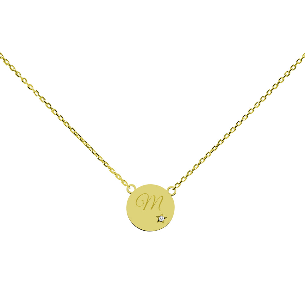 Collar Medalla con Diamante