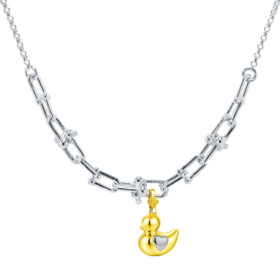 Collar Patitos de Plata 925 Personalizado