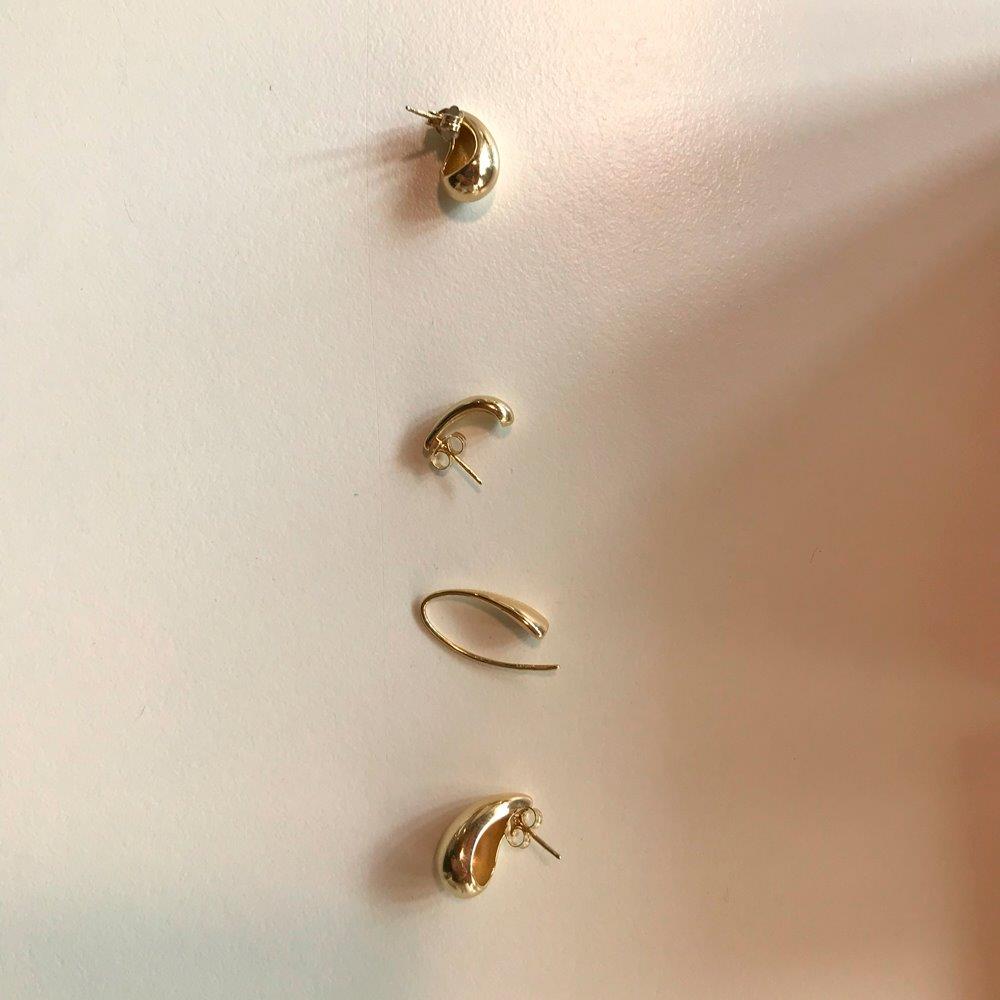Pendientes Gota de Oro 9K 15 mm