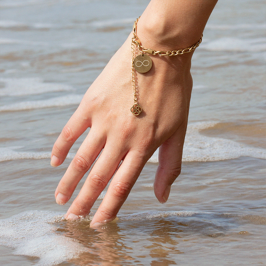 Pulsera Cadena Fígaro de Acero con Nombre Grabado