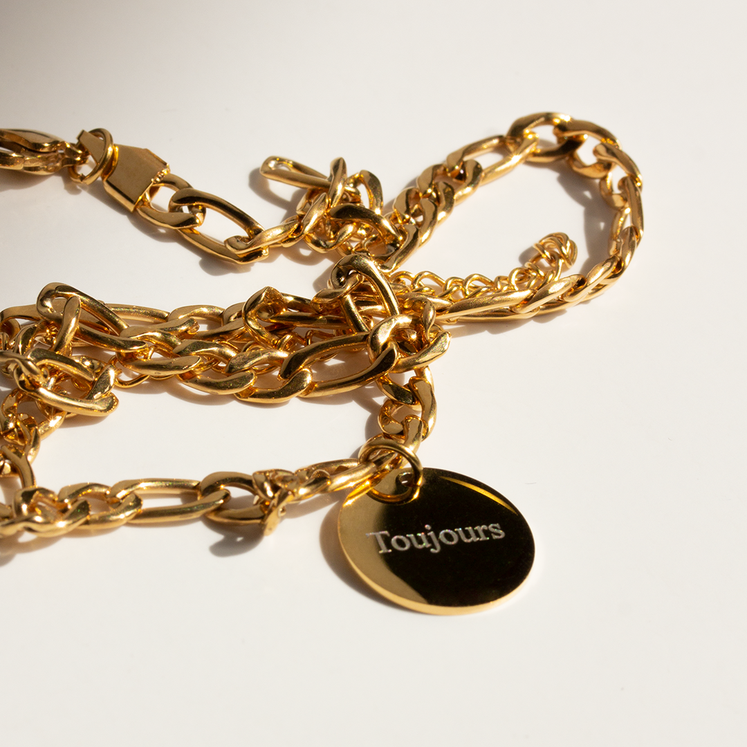 Collar Cadena Fígaro de Acero Personalizado