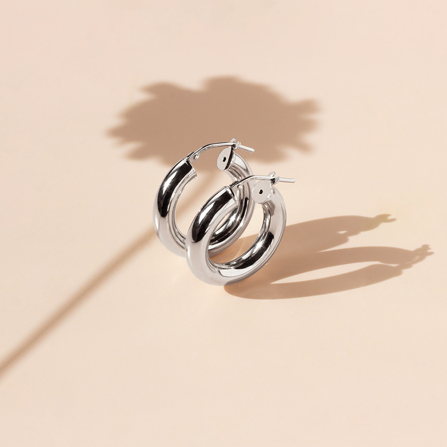 Pendientes Aros Tubo de Plata con Varios Acabados