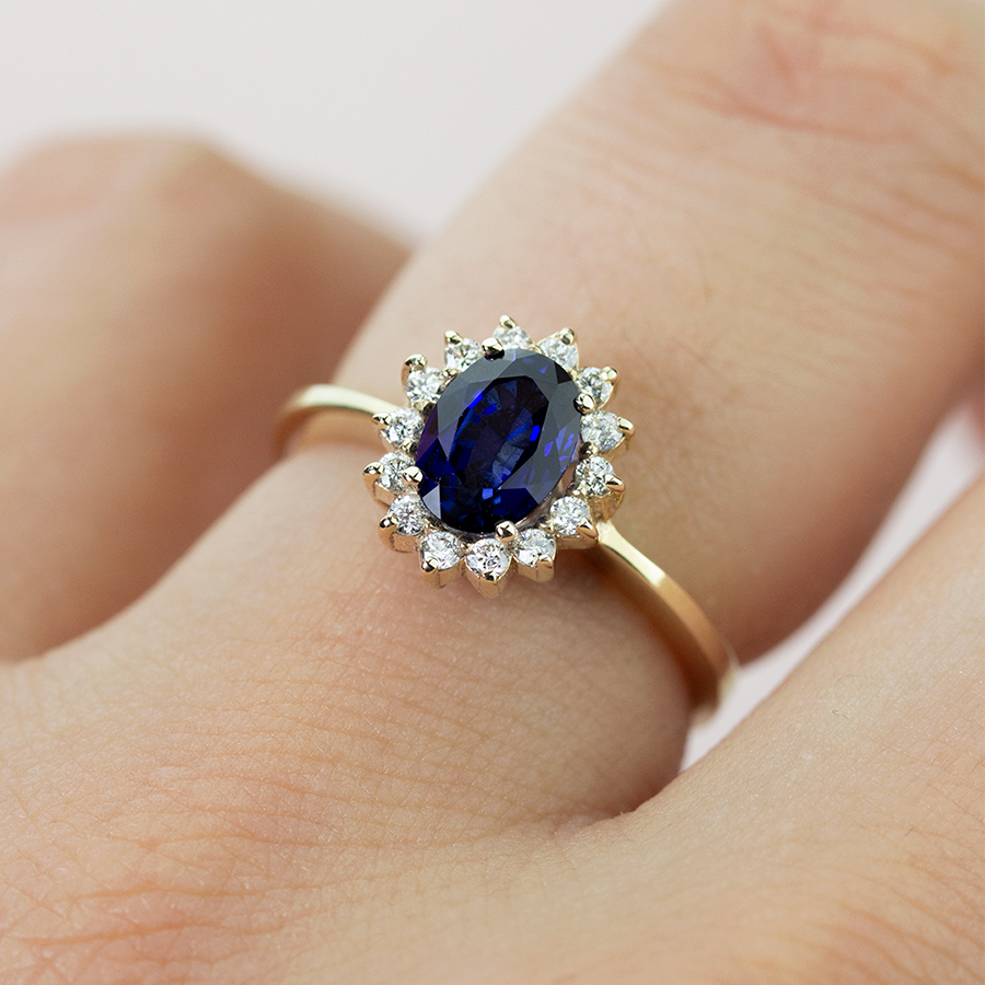 Anillo Atenea con Diamante de Laboratorio en Oro