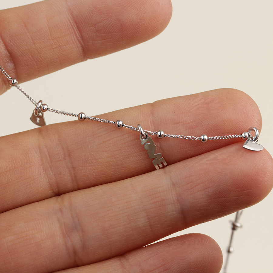 Pulsera Amor de Plata 925 Personalizada